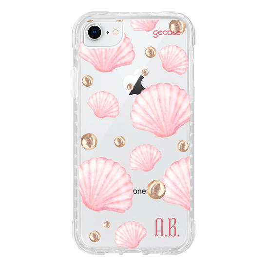 Capinha para celular  Conchas Rosa Suave