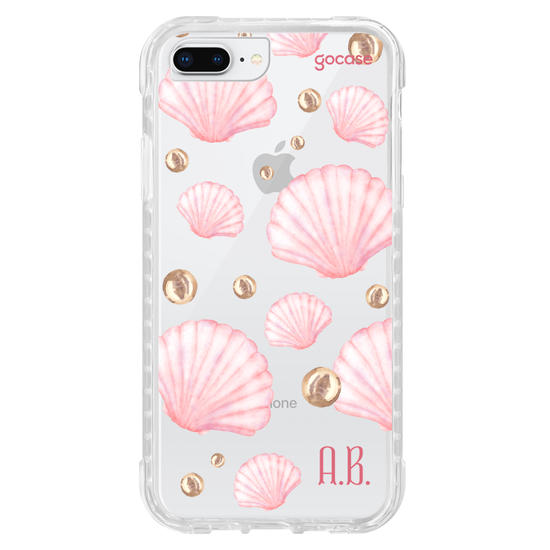 Capinha para celular  Conchas Rosa Suave