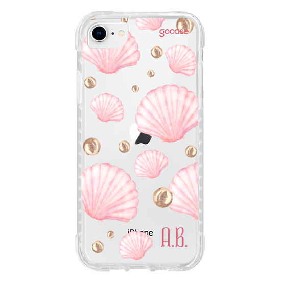 Capinha para celular  Conchas Rosa Suave