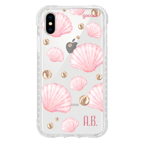 Capinha para celular  Conchas Rosa Suave