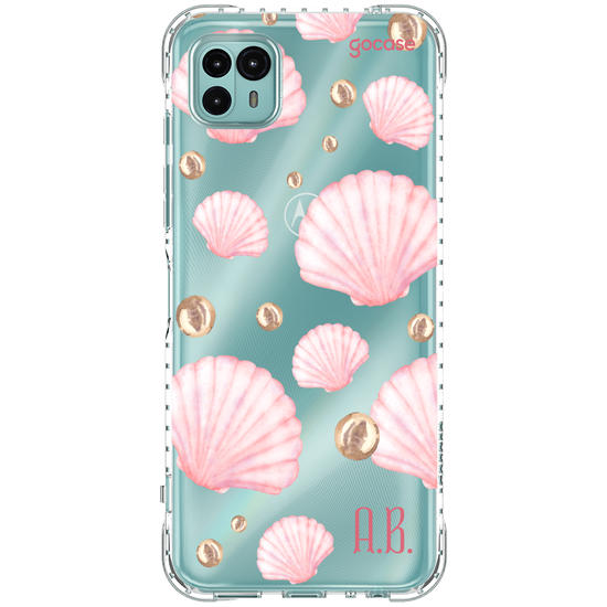 Capinha para celular  Conchas Rosa Suave