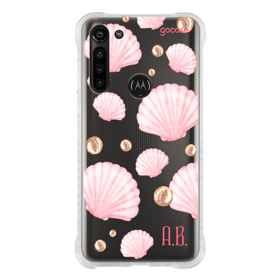Capinha para celular  Conchas Rosa Suave