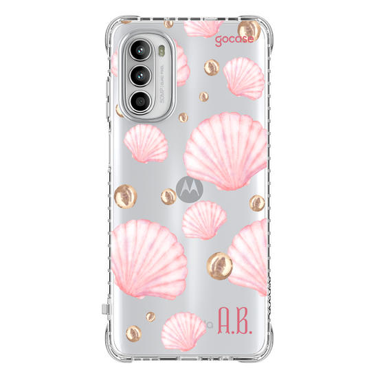 Capinha para celular  Conchas Rosa Suave