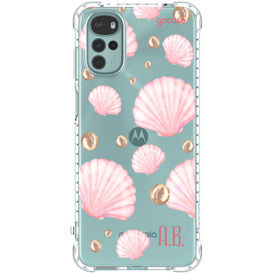 Capinha para celular  Conchas Rosa Suave