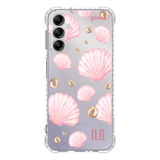 Capinha para celular  Conchas Rosa Suave