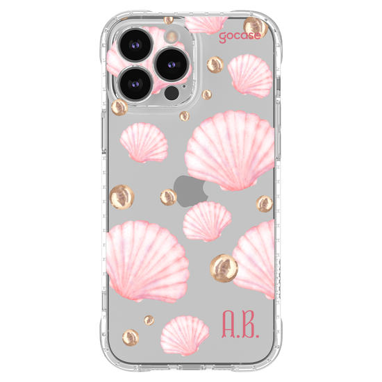Capinha para celular  Conchas Rosa Suave