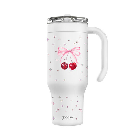 Copo Térmico Life + Ebook - Bow and Cherry