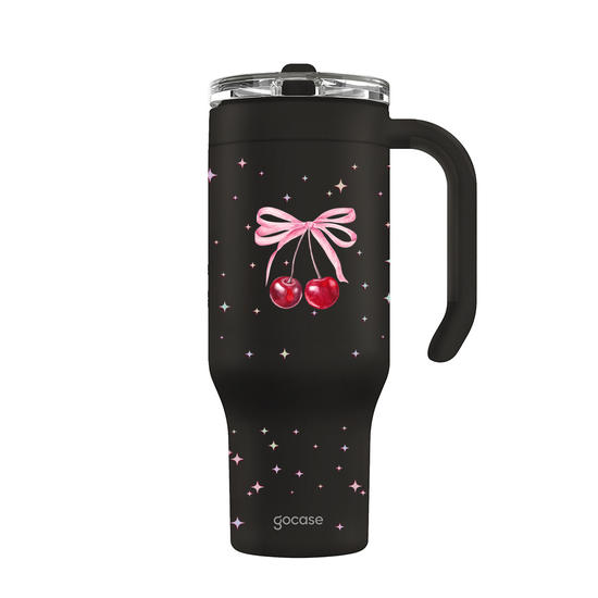 Copo Térmico Life + Ebook - Bow and Cherry
