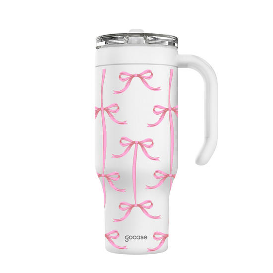 Copo Térmico Life + Ebook -  Coquette Pink Copo Térmico Life + Ebook -  Coquette Pink