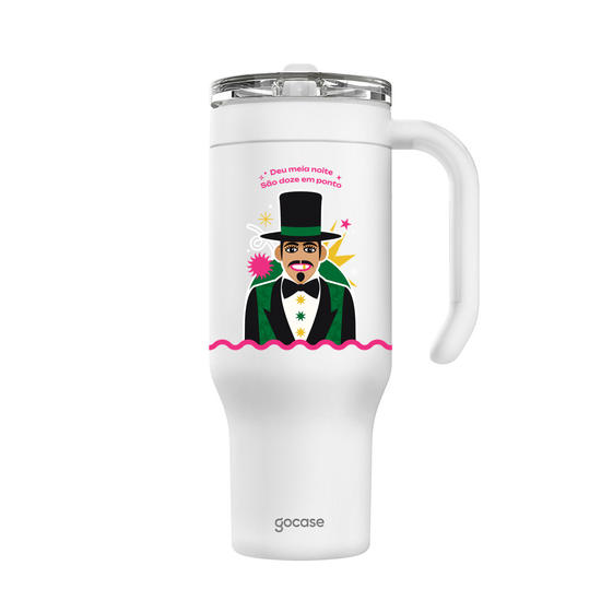 Copo Térmico Life + Ebook - O Homem da Meia-Noite