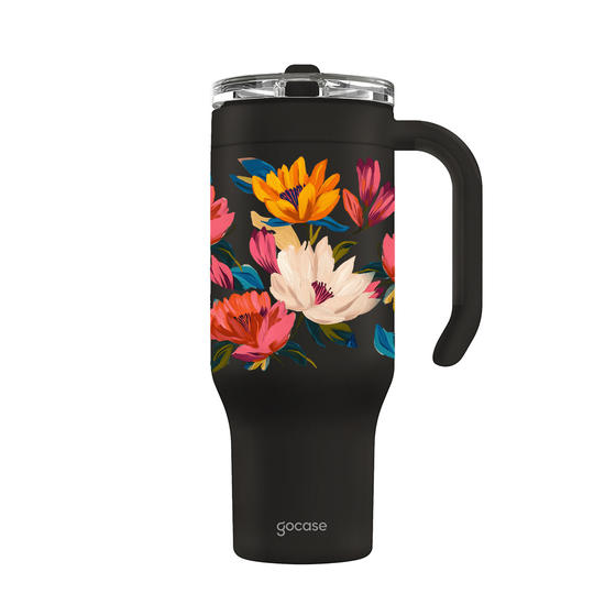 Copo Térmico Life + Ebook -  Flora Sunset