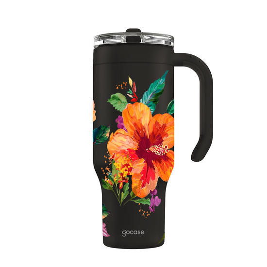 Copo Térmico Life - Flores Tropicais