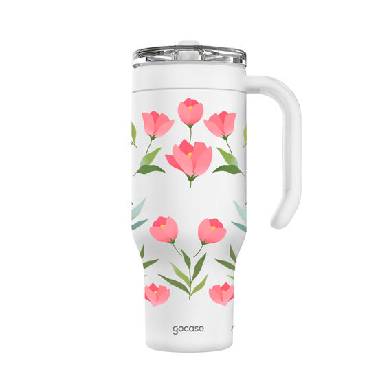 Copo Térmico Life + Ebook -  Flower Market