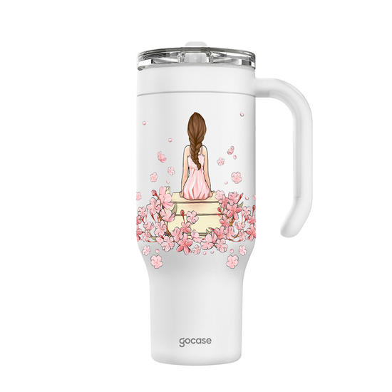 Copo Térmico Life + Ebook -  Garota Classical Rose Copo Térmico Life + Ebook -  Garota Classical Rose