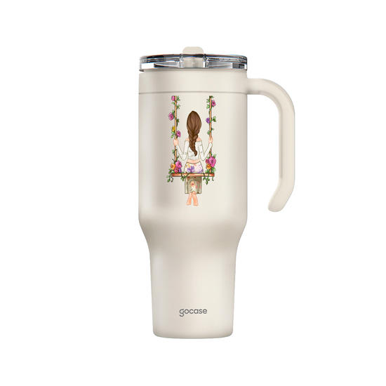 Copo Térmico Life - Garota Floral