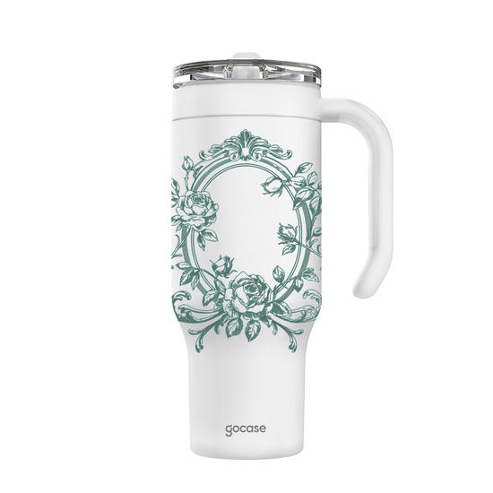 Copo Térmico Life + Ebook -  Iniciais e Ornamentos