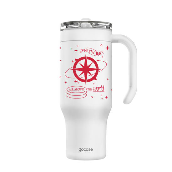 Copo Térmico Life + Ebook - K-Pop - All Around The World