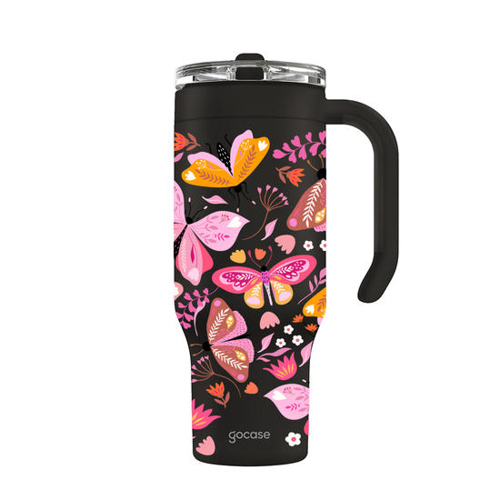 Copo Térmico Life + Ebook -  Maxi Butterflies
