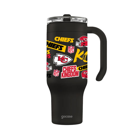 Copo Térmico Life + Ebook -  NFL - Kansas City Chiefs - Pattern