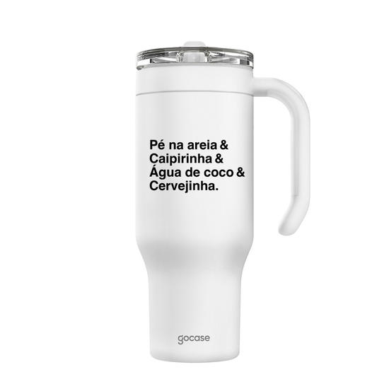 Copo Térmico Life + Ebook -  Pé na Areia