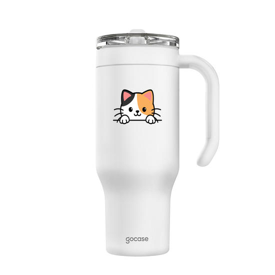 Copo Térmico Life + Ebook -  Pets Minimalistas - Gatos