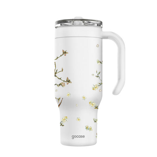 Copo Térmico Life + Ebook - Van Gogh - Amendoeiras em Flor