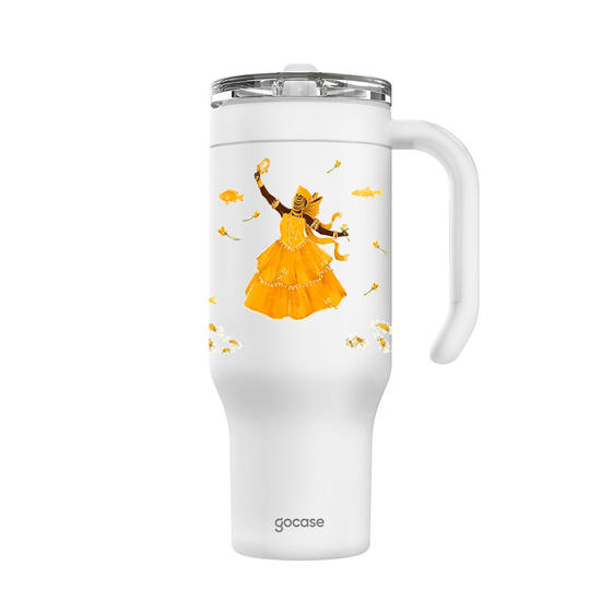 Copo Térmico Life + Ebook -  Raízes do Brasil - Amor de Oxum