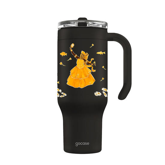 Copo Térmico Life + Ebook -  Raízes do Brasil - Amor de Oxum