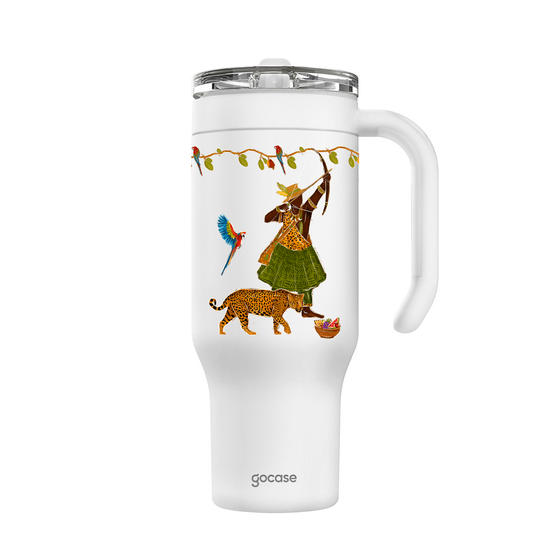 Copo Térmico Life + Ebook -  Raízes do Brasil - Conhecimento de Oxóssi