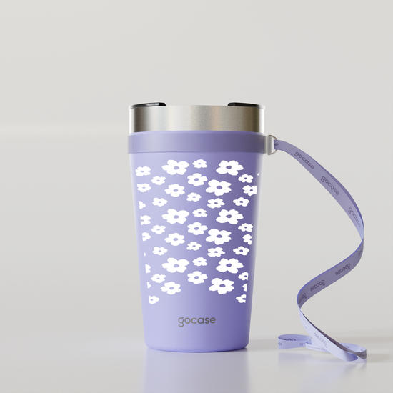 Copo Mood - Pattern Flores Organicas Branco