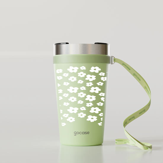 Copo Mood - Pattern Flores Organicas Branco
