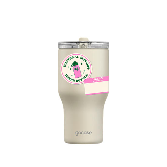 Copo Térmico Daily + Ebook - Emotional Support Water Bottle Sticker
