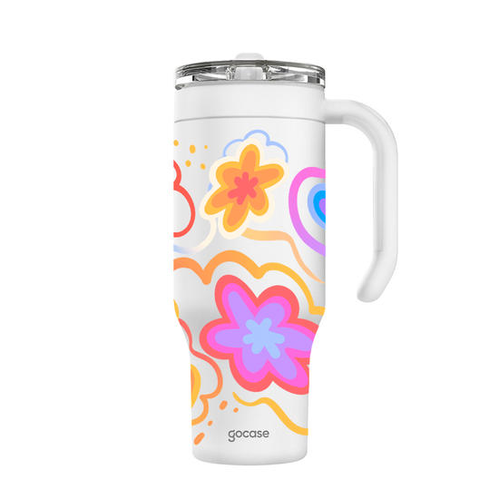 Copo Térmico Life + Ebook - Abstract Colors