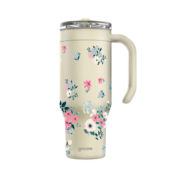 Copo Térmico Life + Ebook - Bem Floral