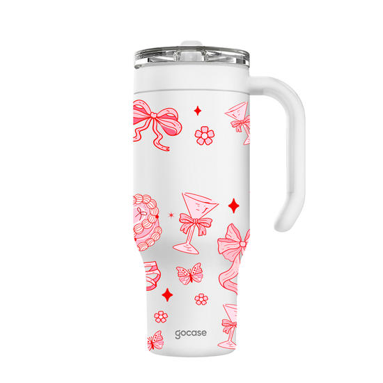 Copo Térmico Life + Ebook -  Soft Rosé Elements