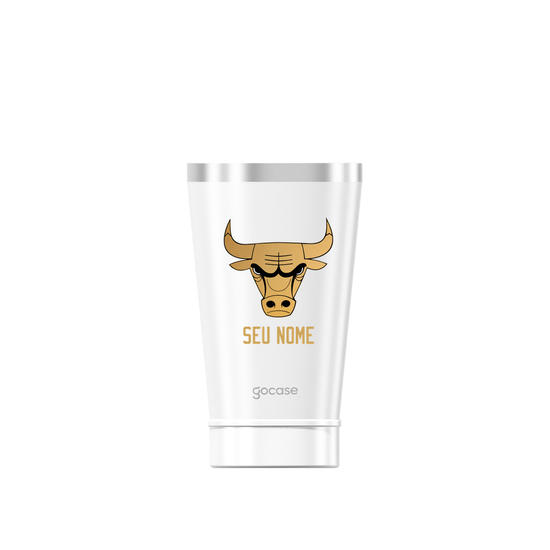 Copo Térmico Vibe + Ebook - Chicago Bulls - Escudo Dourado