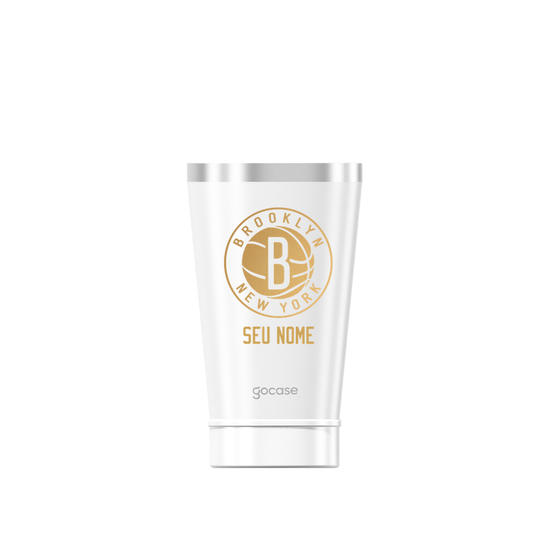 Copo Térmico + Ebook - Brooklyn Nets - Escudo Dourado