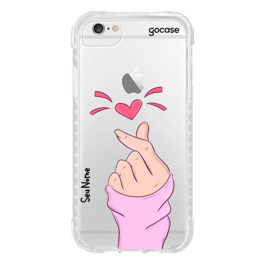 Capinha para celular Coração com uma mão