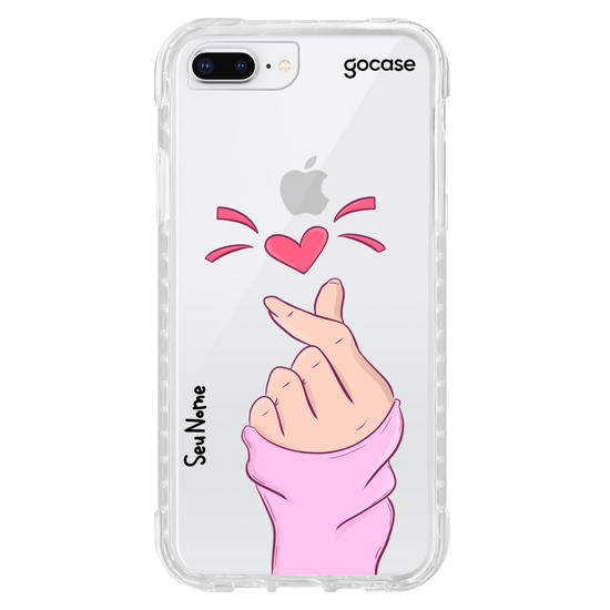 Capinha para celular Coração com uma mão