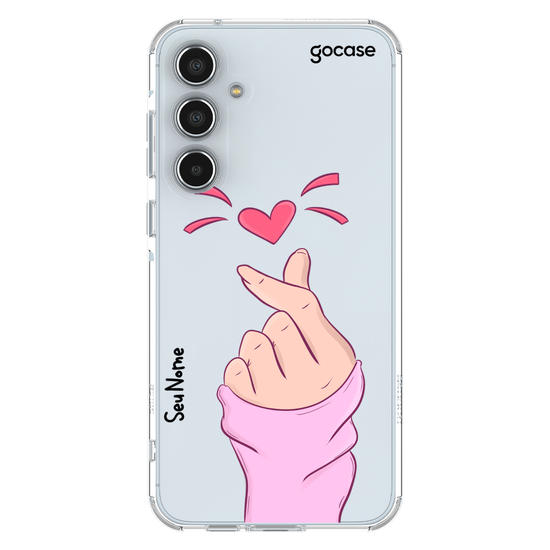 Capinha para celular Coração com uma mão