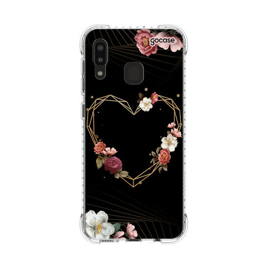 Capinha para celular Coração Floral Geométrico