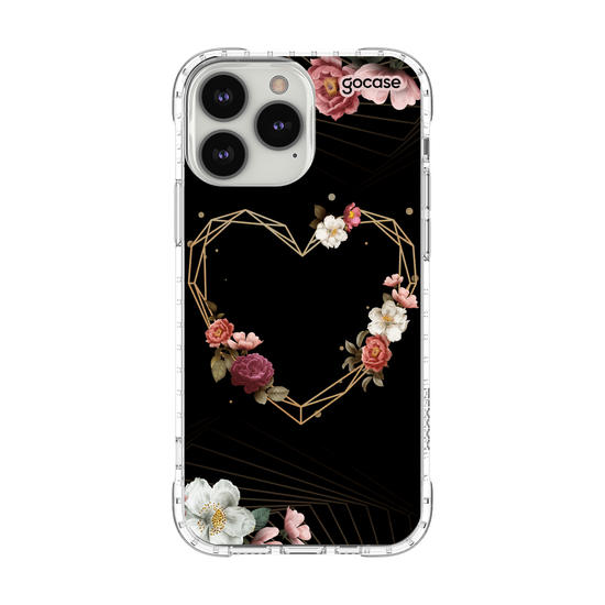 Capinha para celular Coração Floral Geométrico