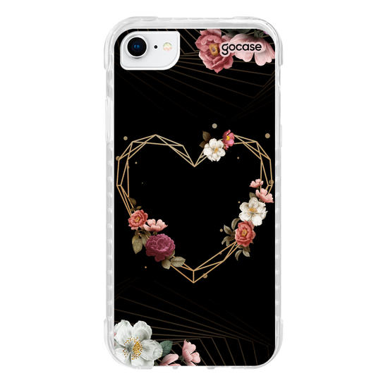 Capinha para celular Coração Floral Geométrico