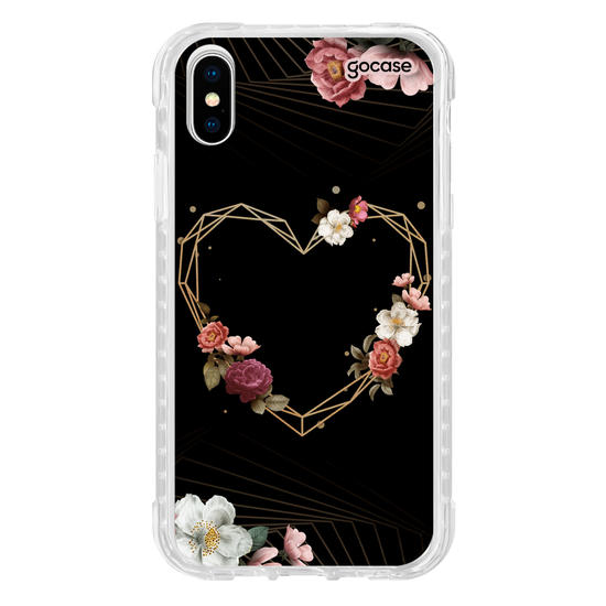 Capinha para celular Coração Floral Geométrico