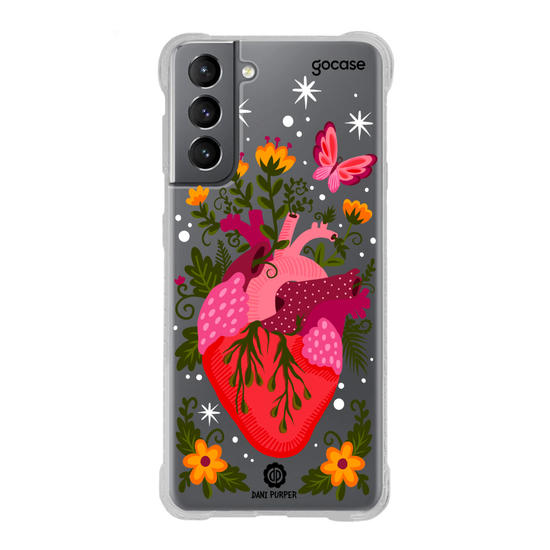 Capinha para celular Coração Floral