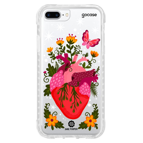 Capinha para celular Coração Floral