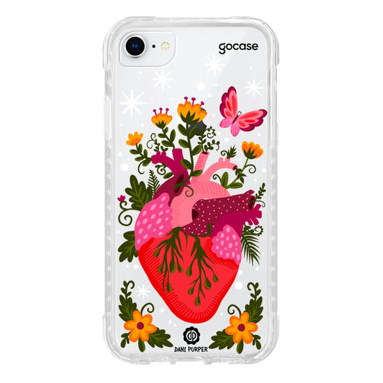 Capinha para celular Coração Floral