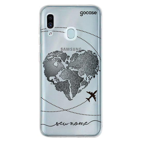 Coração Mapa Mundi (Black)