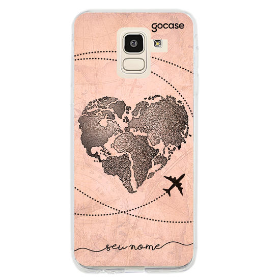 Coração Mapa Mundi Vintage Manuscrita