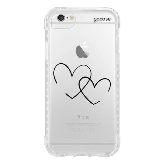 Capinha para celular Corações com Iniciais